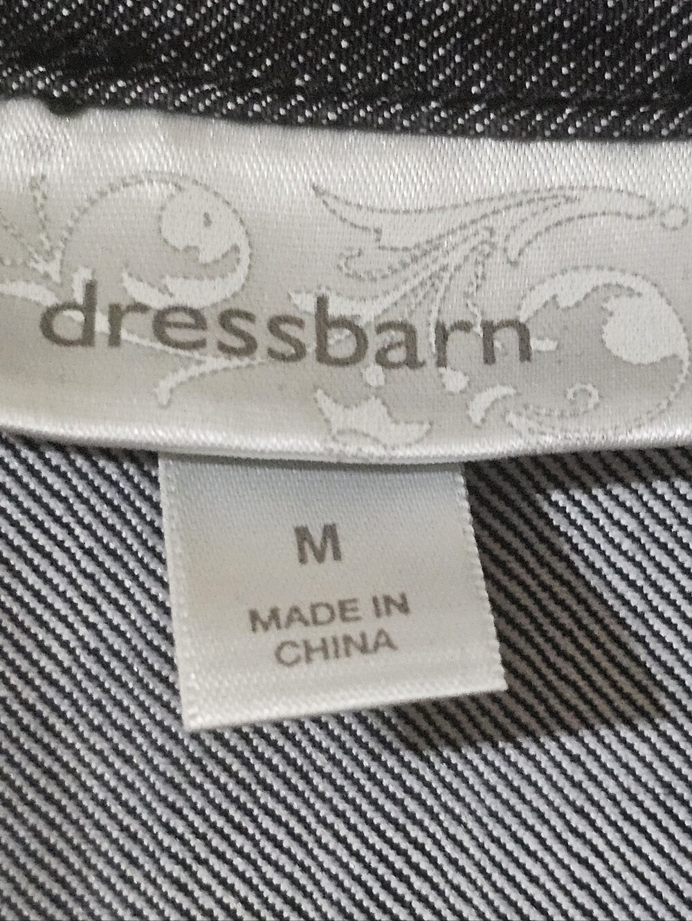 Dress Barn Dark Gray Jean Jacket with Metal Buttons - Picture 6 of 7